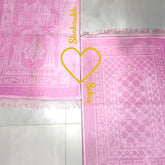 Pink & Pink Rectangle Couple Janamaz with Heart
